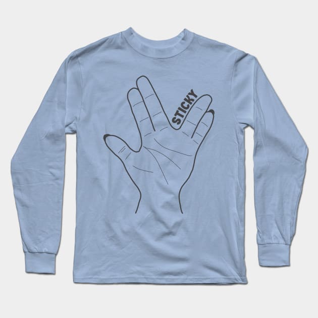 Don’t Play With Super Glue - Sticky Fingers Long Sleeve T-Shirt by HermitTheKen